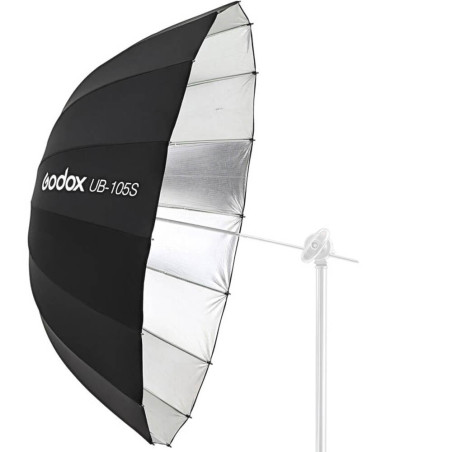 Godox UB-105 Ombrello Parabolico Da Studio 105 Cm – Interno Argento, Con Diffusore E Custodia, Per Luce Morbida In Foto E Video
