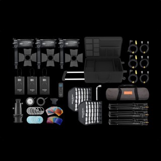 Godox S60Bi Set aus 3 Bi-Color Lampen + Zubehör S60Bi-D