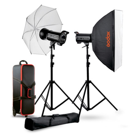 El kit 1 para estudio Godox QTII 1xQT400IIM 1xQT600IIM