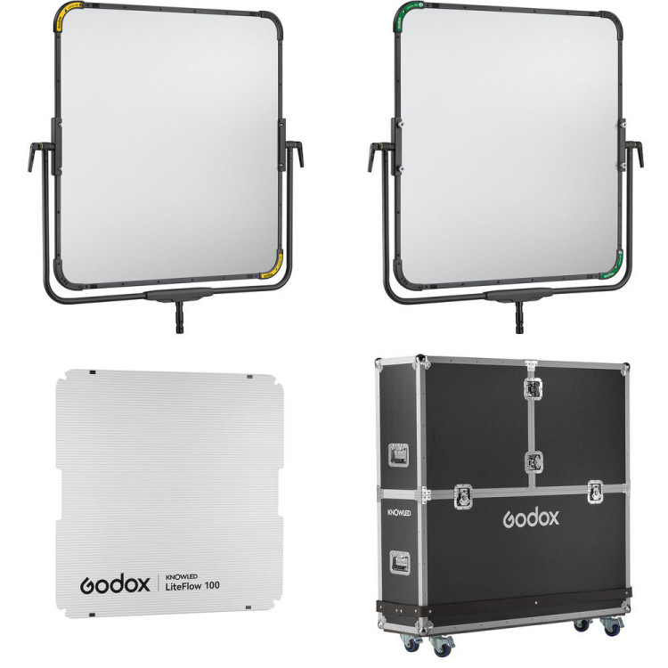 Godox LiteFlow 100 Kit con Flight Case FC04 KNOWLED Cine Lighting Reflector
