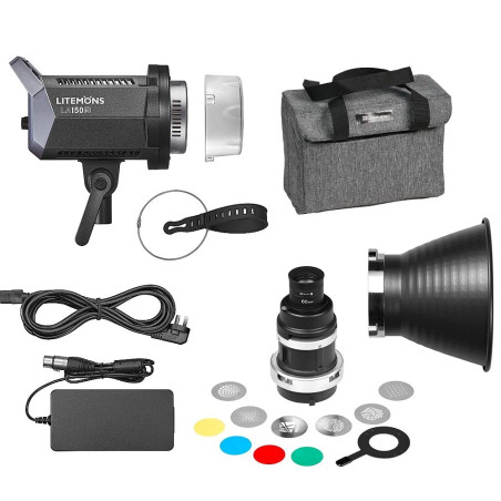 Kit Godox Litemons LA150Bi LED + Snoot Ottico
