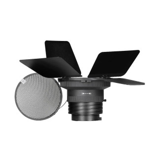 Conjunto Godox Litemons LA200D LED + Lente Fresnel com barndoors
