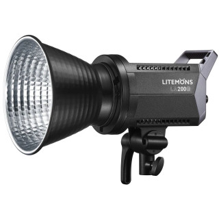 Conjunto Godox Litemons LA200D LED + Lente Fresnel com barndoors