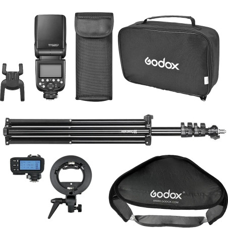 Udendørs kit – Godox TT685II Canon + Sender + Softbox + Lysstativ