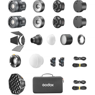 Godox RS60R 2-Light fullfärgs RGB LED-belysningskit 60W