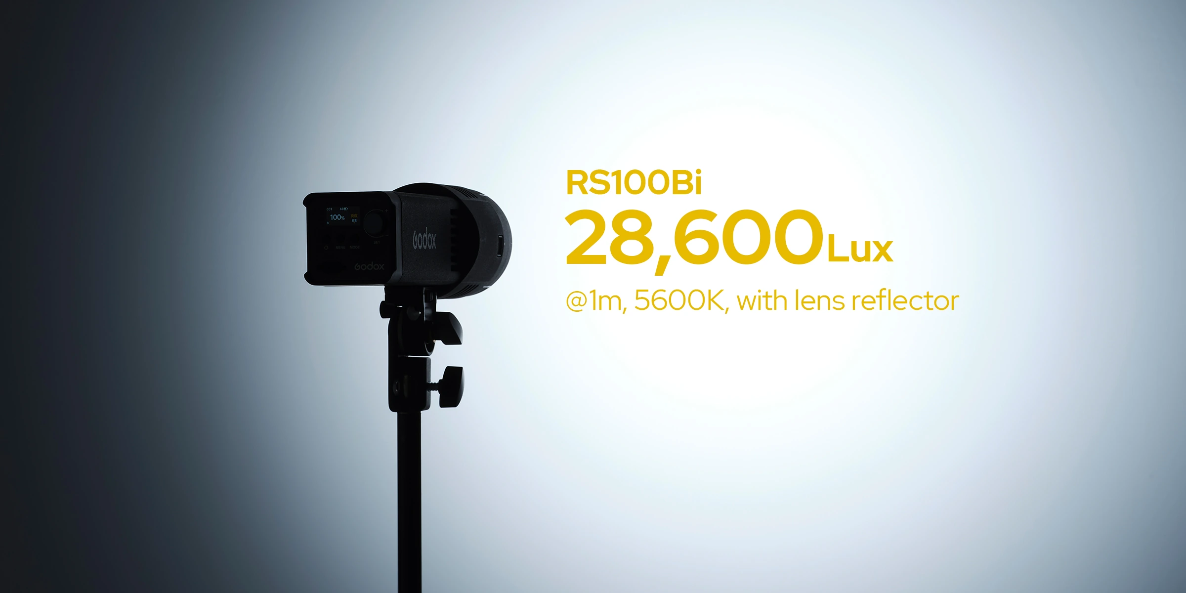 Godox RS100Bi Bi-Color LED-Leuchte mit SP36K Projektionsset — Integrierter Akku und schnelle Steuerung Godox RS100Bi Bi-Color LED-Leuchte mit SP36K Projektionsset — Integrierter Akku und schnelle Steuerung
