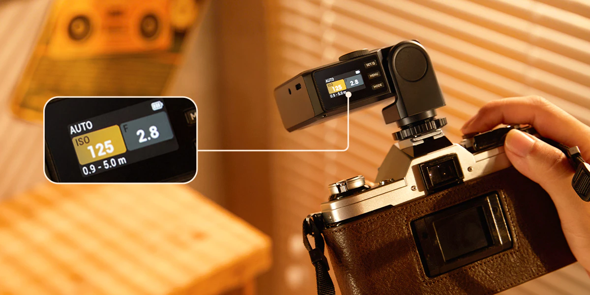 Godox Lux Junior II flash TTL retro — Recetor Godox 2.4GHz integrado