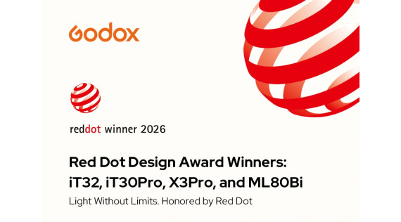 Godox gewinnt Red Dot Design Award 2026: iT32, iT30Pro, X3Pro und ML80Bi ausgezeichnet